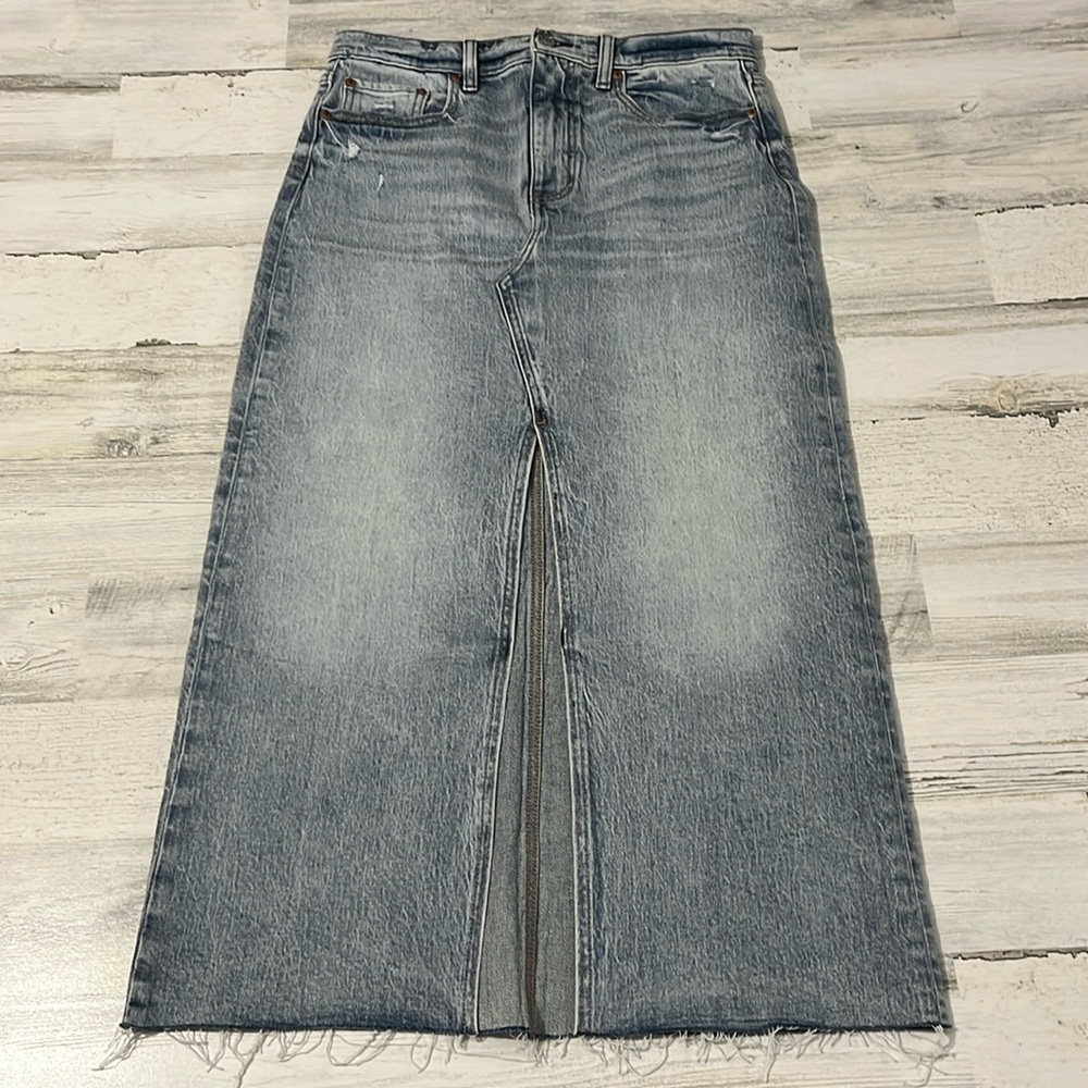 Daze Light Wash Denim Long Skirt Size 28 - Picture 2 of 11